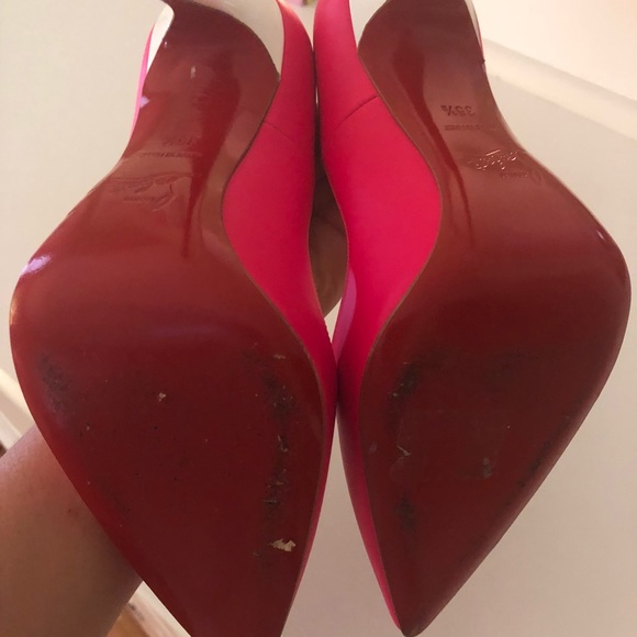 Hot pink worn once Christian louboutins - Picture 2 of 8